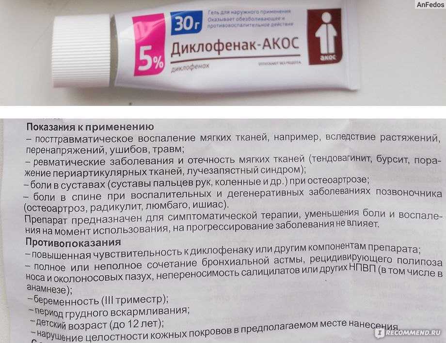 Инструкция геля диклофенак: состав и показания к применению, противопоказания и эффективные аналоги
