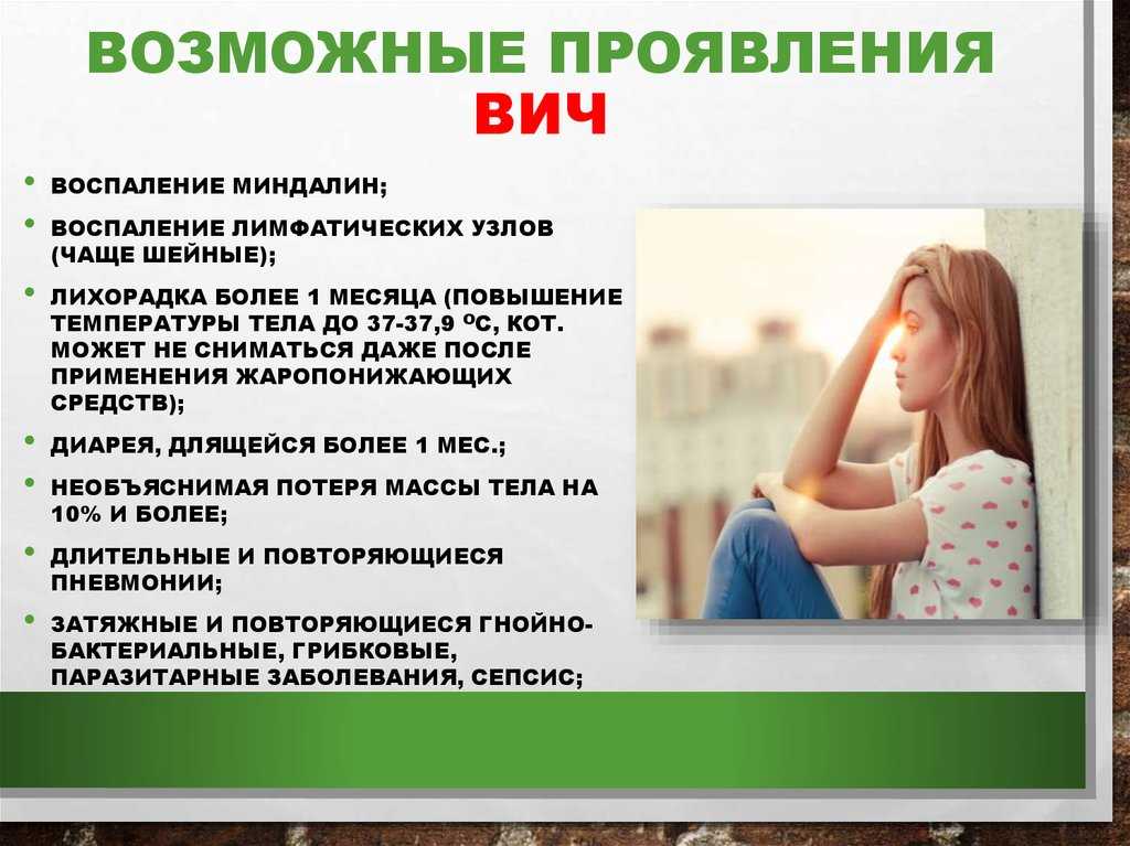 Первые признаки вич у женщин при заражении
