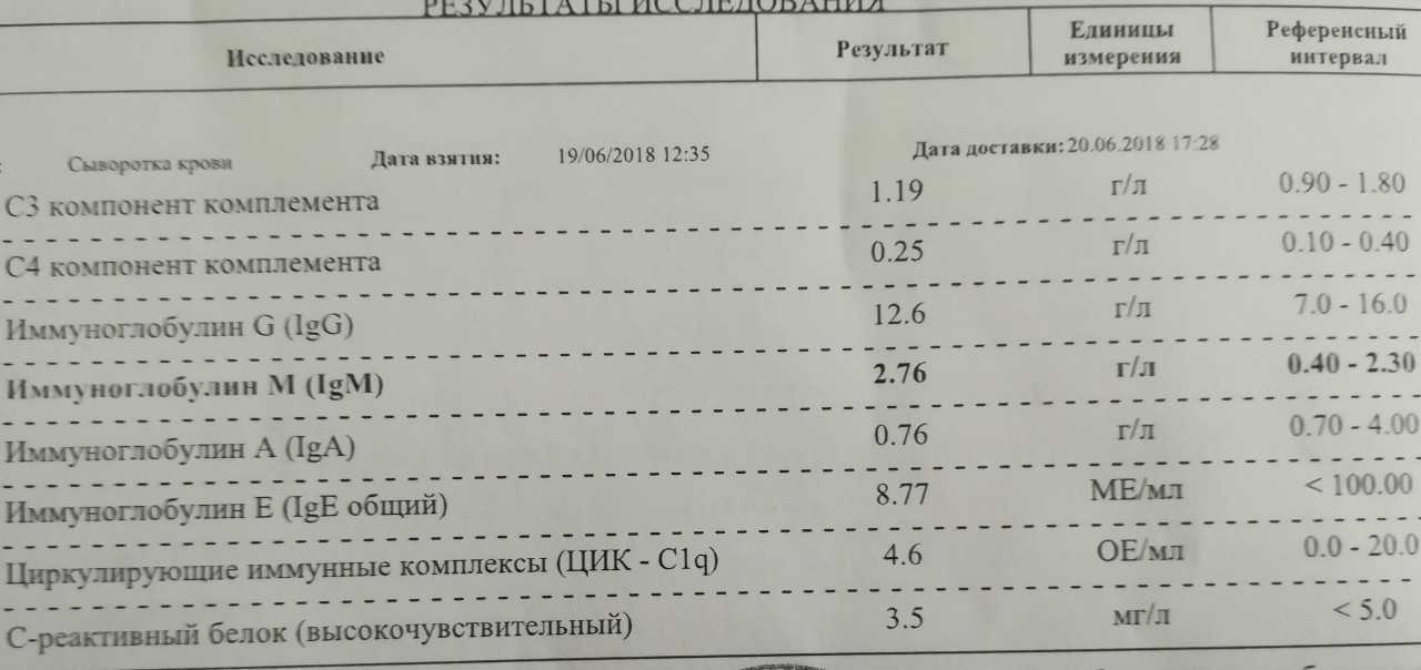 Анализ на иммуноглобулин е: что показывает, расшифровка