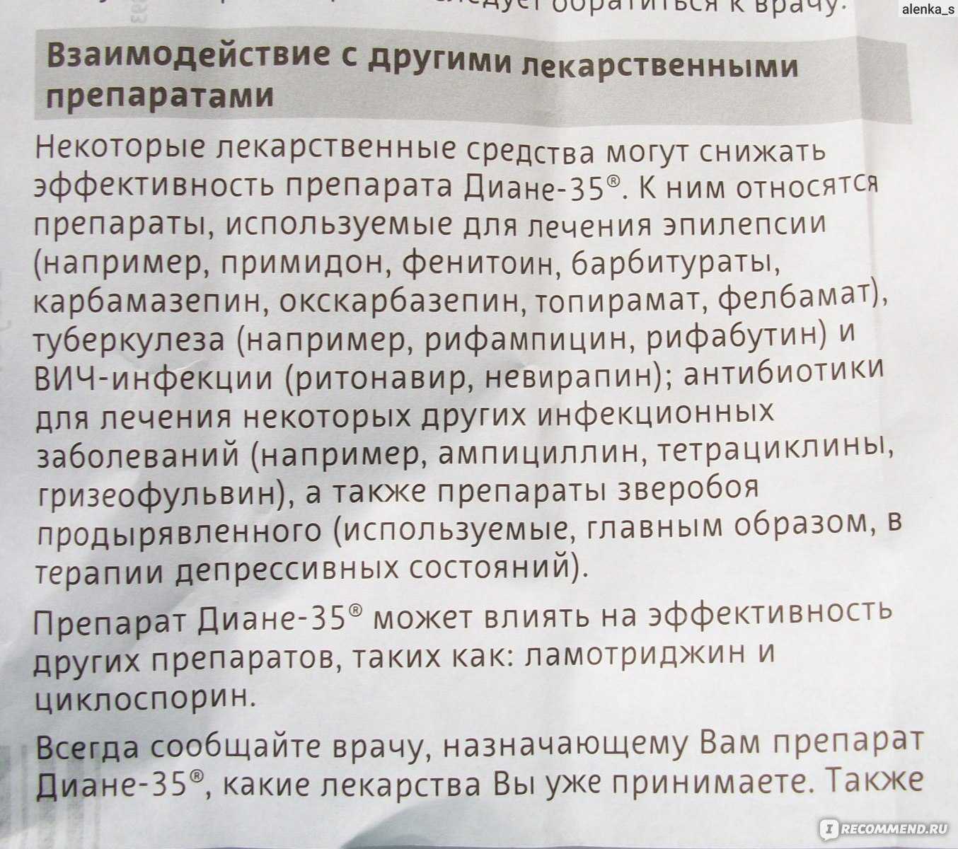 Диане-35: инструкция по применению, отзывы женщин