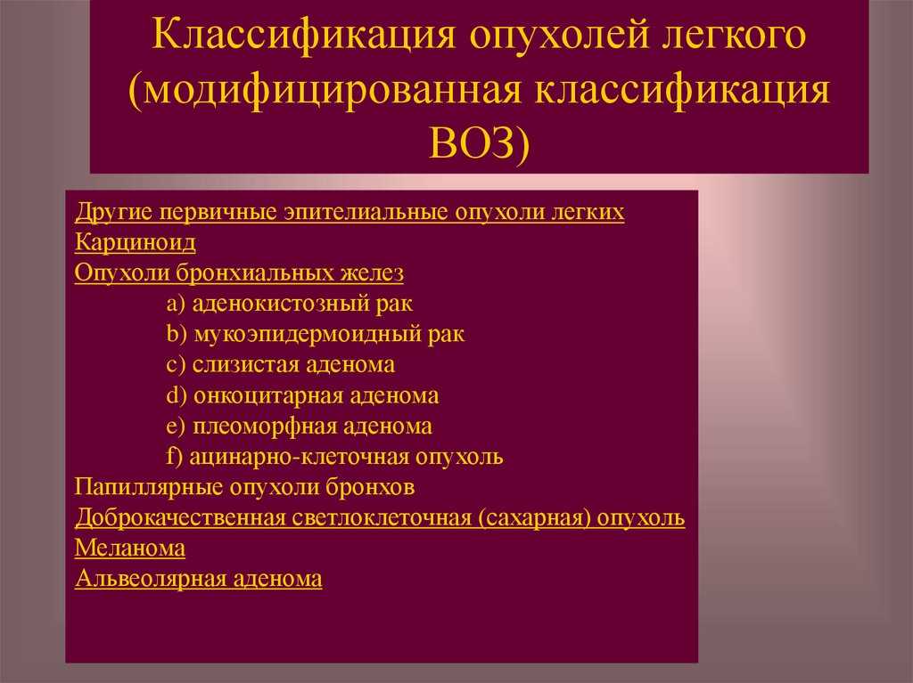 Доброкачественные опухоли легких