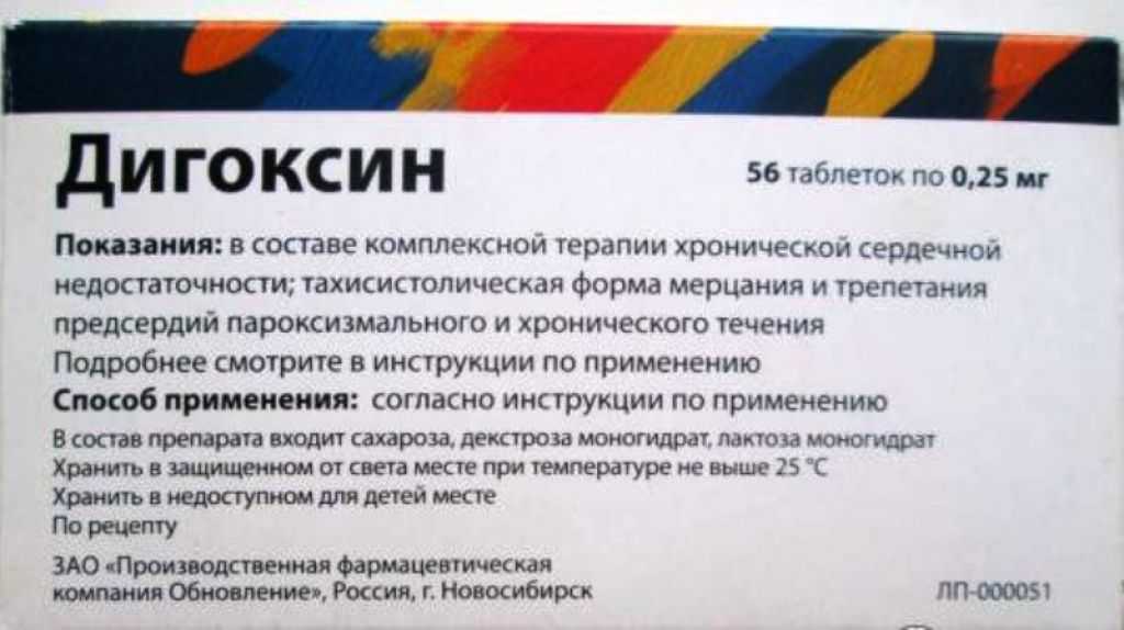 Дигоксин (digoxin): описание, рецепт, инструкция