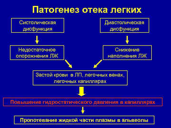 Неотложная помощь при отеке легких: алгоритм действий, клиника и причины