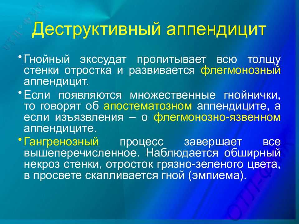Гангренозный аппендицит: причины, симптомы, диагностика и лечение