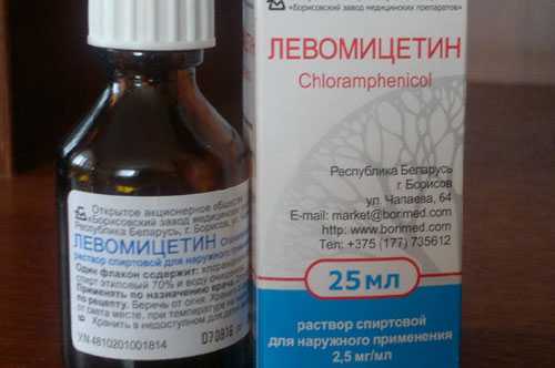 Можно ли капать уши спиртовым раствором левомицетина