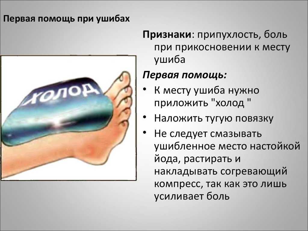 Ушиб пальца на руке или ноге. симптомы, оказание первой помощи, способы лечения