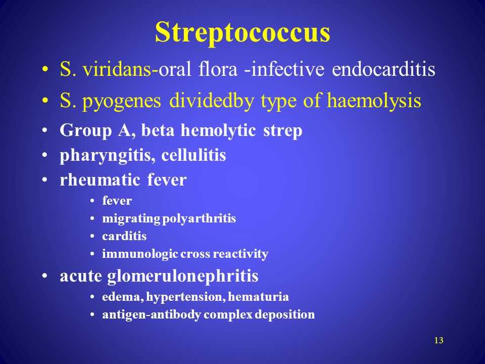 Streptococcus viridans, стрептококк вириданс: норма и патология, свойства, лечение
