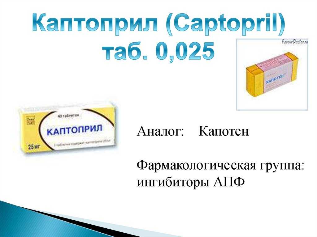 Капотен: инструкция по применению