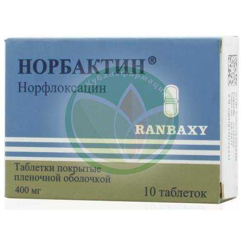 Норбактин (norbactin): описание, рецепт, инструкция