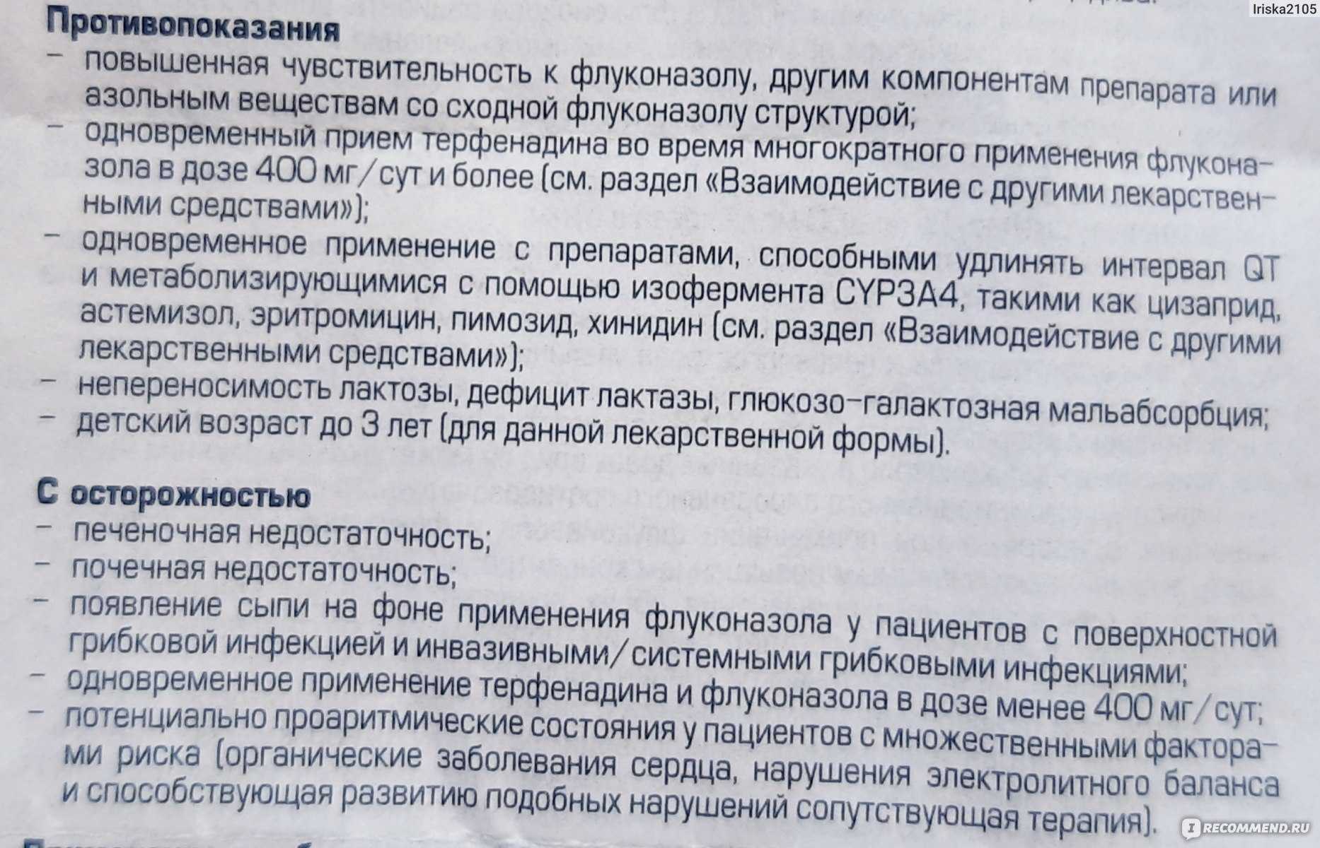 Флуконазол при молочнице: дозировка, курс лечения, отзывы