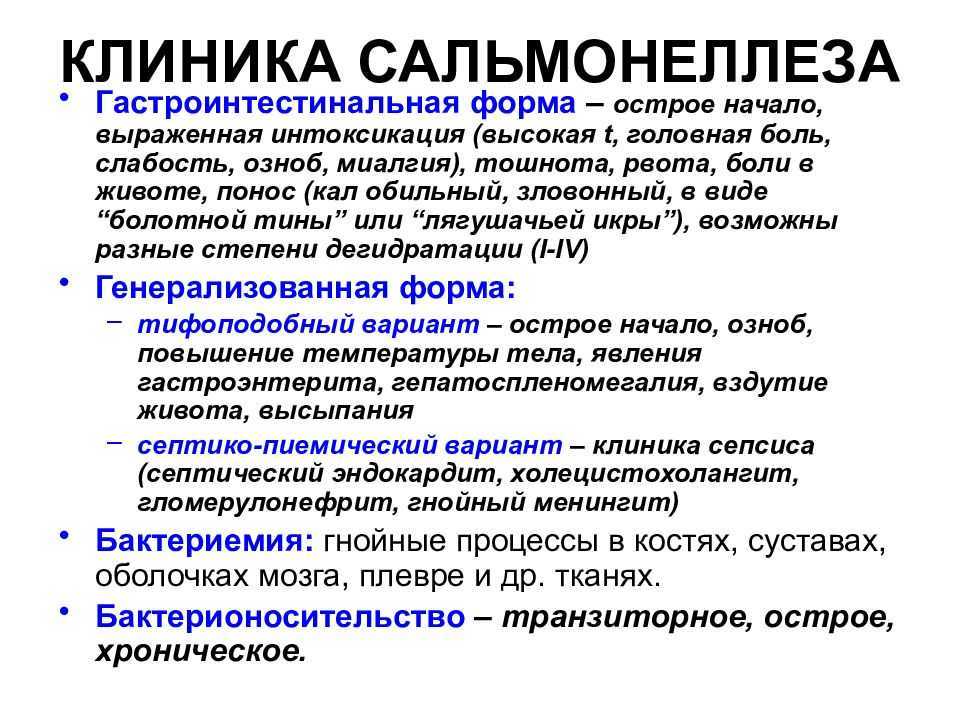 Сальмонеллез: симптомы и лечение у взрослых. чем лечить сальмонеллёз
