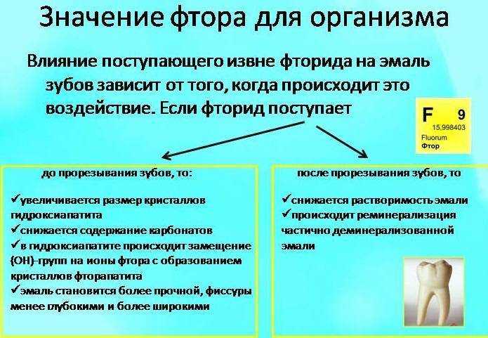 Фтор в продуктах питания (таблица)