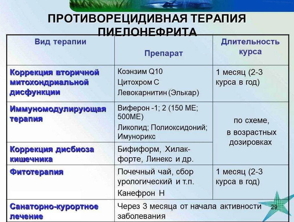 Антибиотики при пиелонефрите: таблетки, лекарства, препараты, уколы | nail-trade.ru