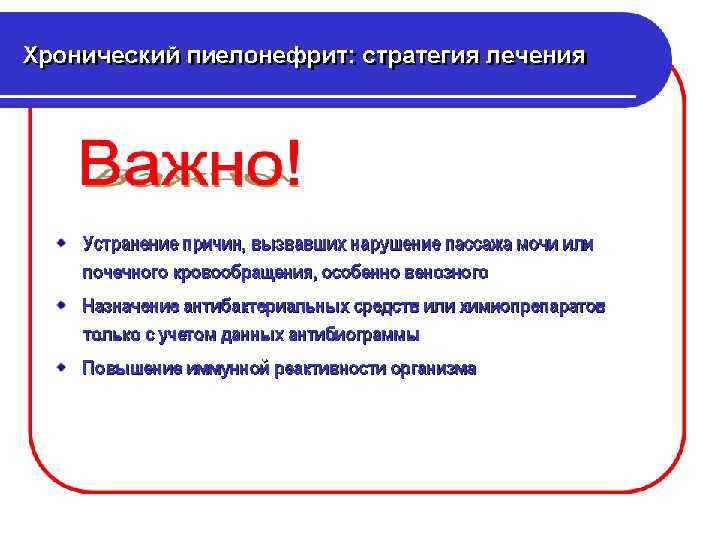 Антибиотики при пиелонефрите эффективные и недорогие