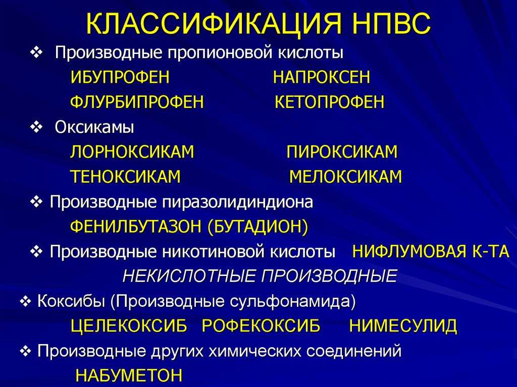 37 нестероидных противовоспалительных препаратов: список современных и эффективных нпвп (нпвс). полный обзор