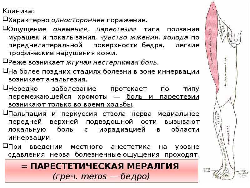 Онемение ног: причины, признаки, лечение